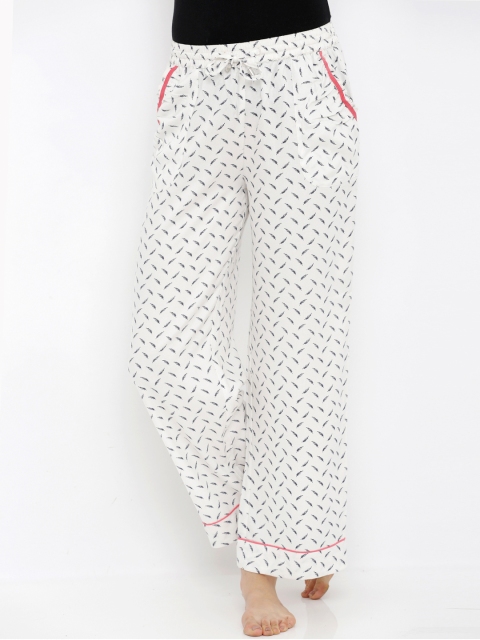 

Mystere Paris White Printed Pyjamas G177D