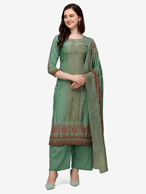 

Jansi Blue & Brown Embellished Unstitched Dress Material
