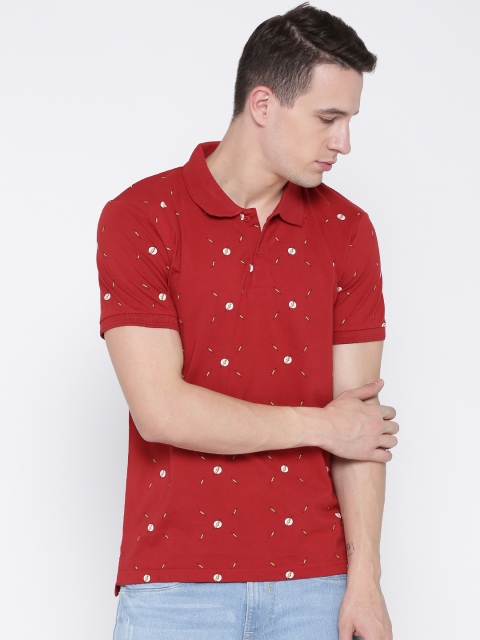 

Free Authority Men Red DC Comics Printed Polo Collar T-shirt