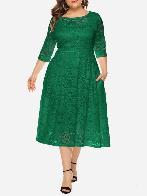 

URBANIC Green Midi Dress