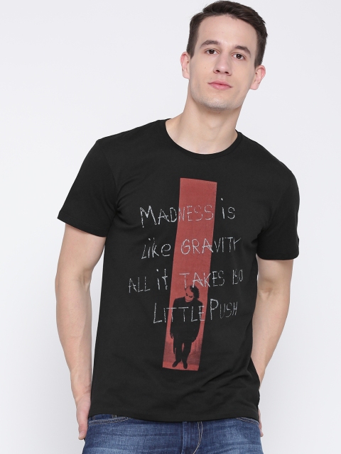 

Free Authority Men Black Joker Printed T-shirt