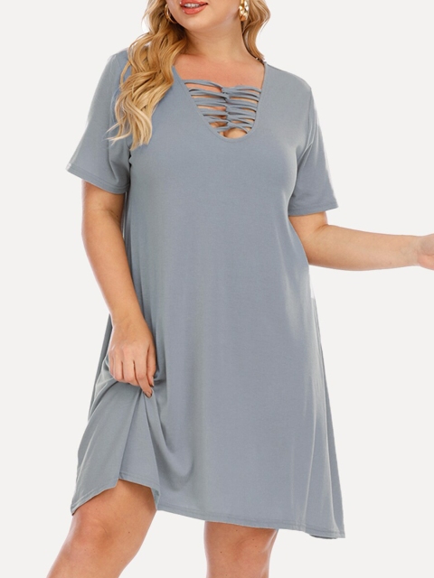 

URBANIC Grey A-Line Dress