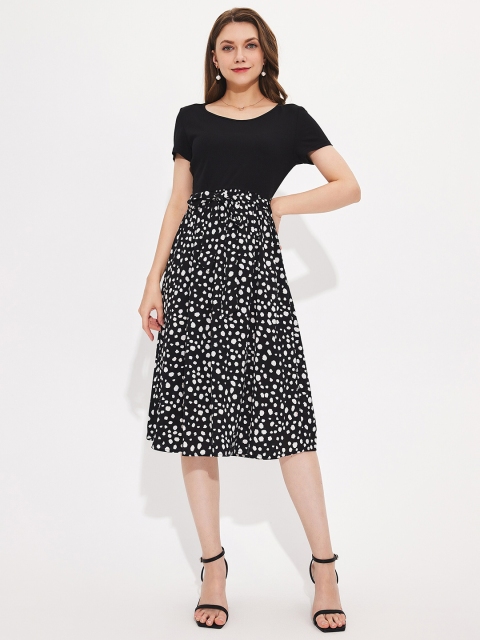 

URBANIC Black Midi Dress