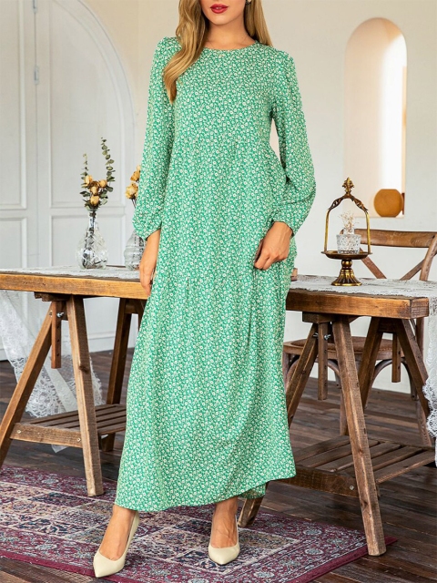

URBANIC Green Maxi Dress