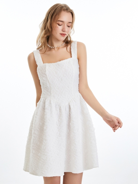 

URBANIC White Textured Dress
