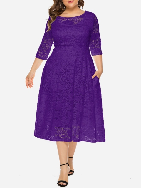 

URBANIC Purple Midi Dress