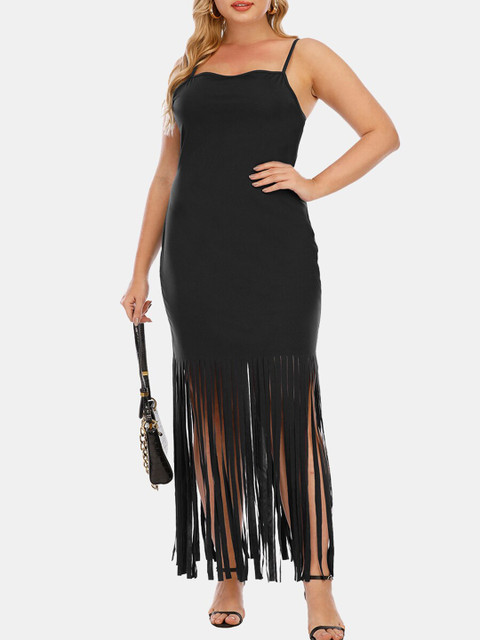 

URBANIC Black Maxi Dress