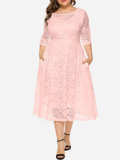 

URBANIC Pink Midi Dress