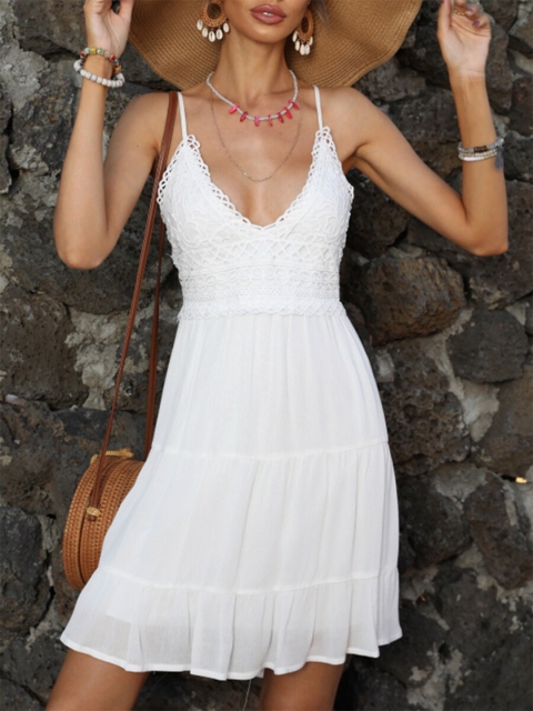 

URBANIC White Mini Dress