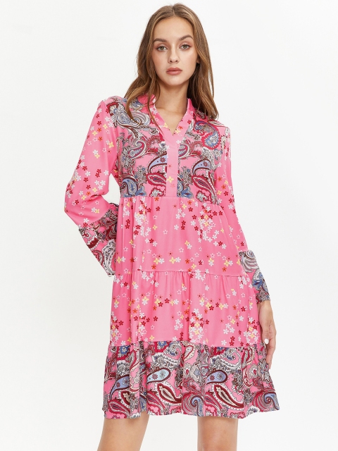 

URBANIC Pink Floral Dress