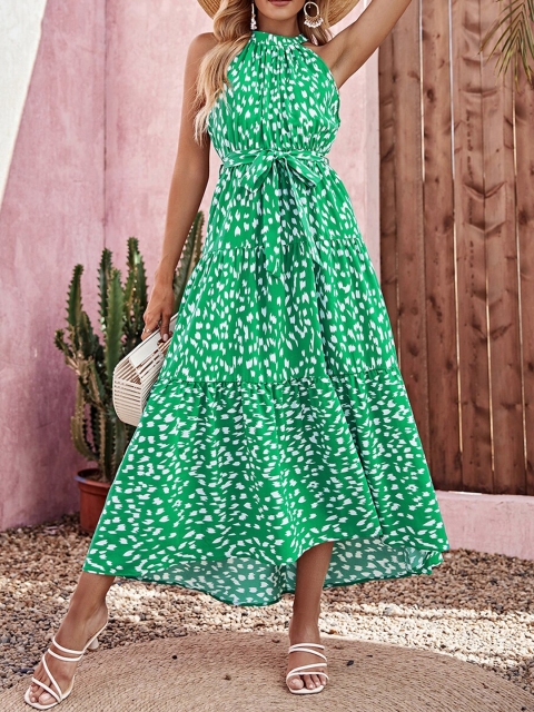 

URBANIC Green Maxi Midi Dress