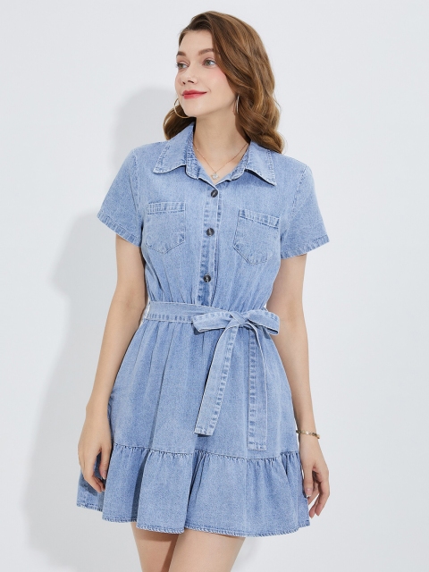 

URBANIC Blue Shirt Dress