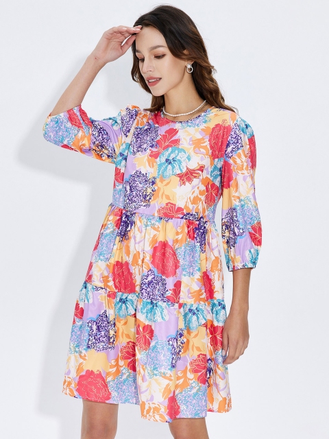 

URBANIC Multicoloured Floral Dress, Multi