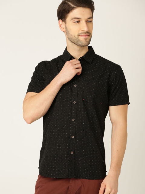 

United Colors of Benetton Men Black Printed Casual Shirt