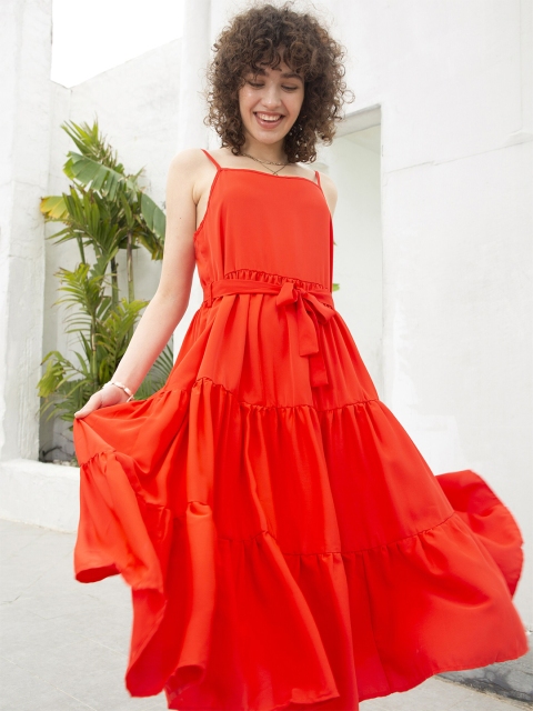 

URBANIC Red Maxi Dress