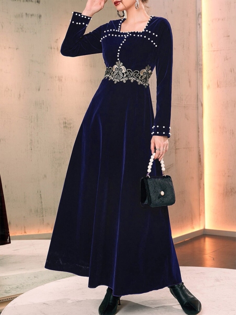 

URBANIC Navy Blue Maxi Dress