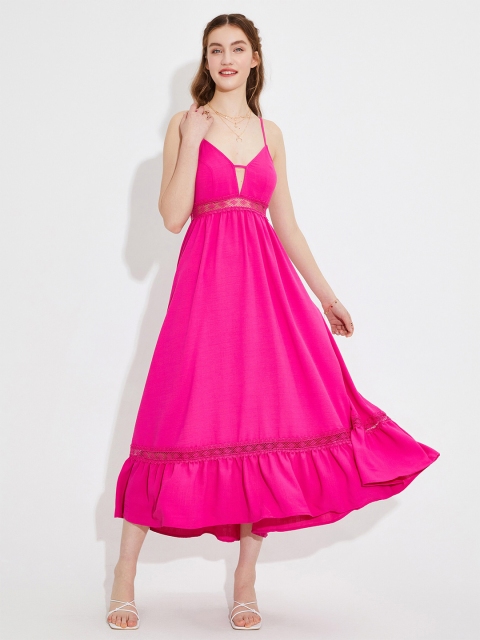 

URBANIC Red Maxi Midi Dress
