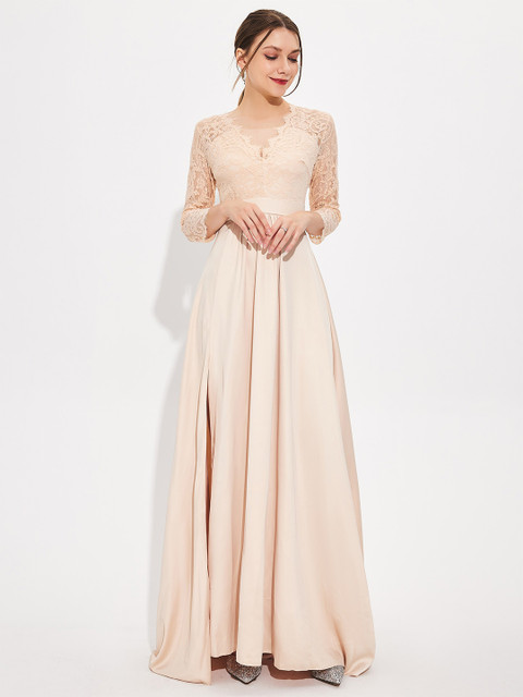 

URBANIC Beige Maxi Dress