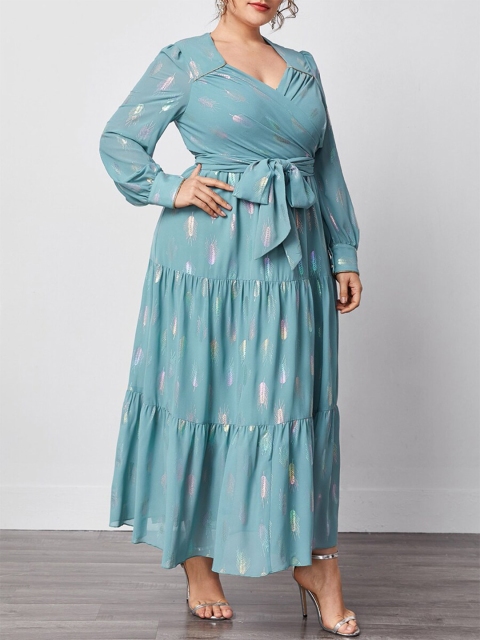 

URBANIC Blue Floral Maxi Dress