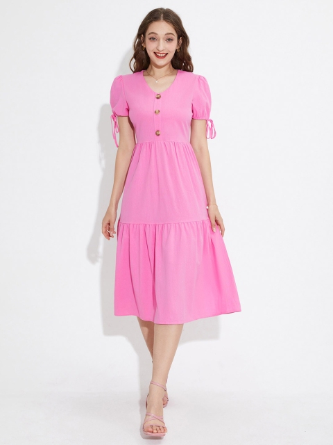 

URBANIC Red Midi Dress