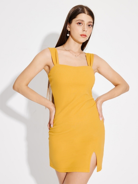 

URBANIC Yellow Sheath Dress
