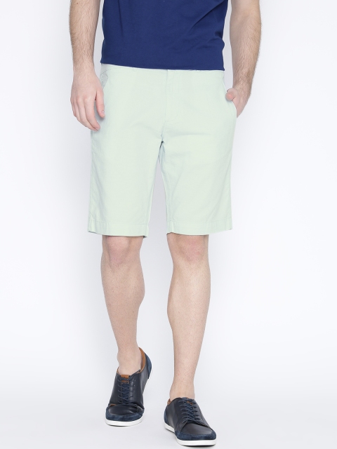 

United Colors of Benetton Men Mint Green Slim Fit Shorts