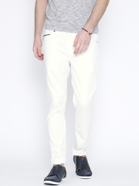 

United Colors of Benetton Men White Skinny Fit Stretchable Jeans