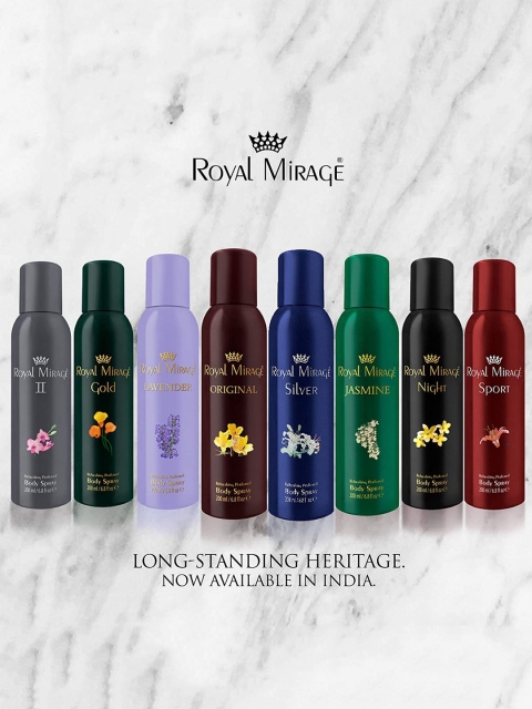

Royal Mirage Men Night Perfumed Body Deodorant Spray 200 ml, Black