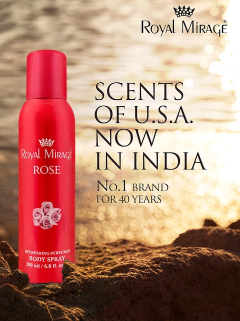 

Royal Mirage Women Rose Perfumed Body Deodorant Spray 200 ml, Pink