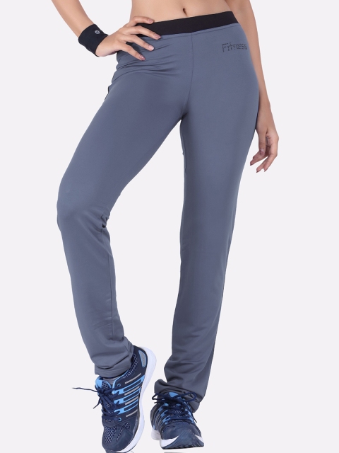 

LAASA SPORTS Women Grey Solid Track Pants