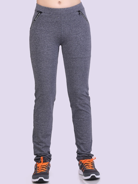 

LAASA SPORTS Women Black Textured Track Pants