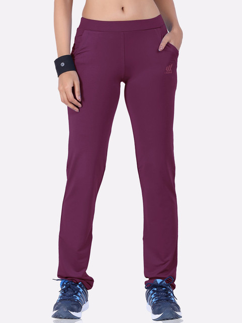 

LAASA SPORTS Women Purple Solid Regular Dry Fit Track Pant