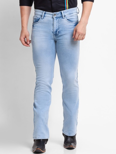 

mode de base Men Blue Bootcut Heavy Fade Stretchable Jeans