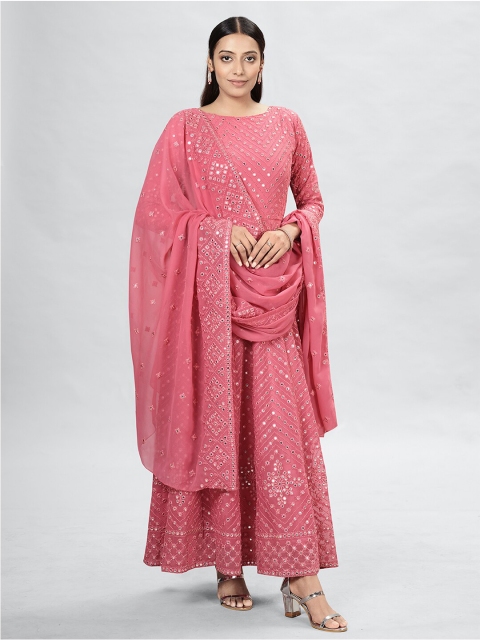 

DRESSTIVE Mauve Georgette Maxi Dress