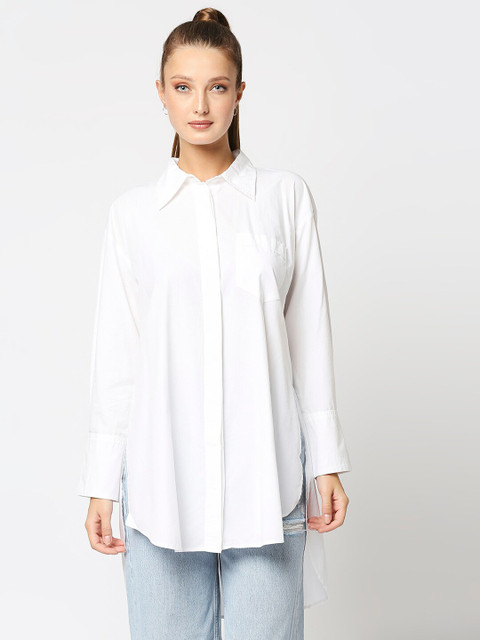

Remanika Women White Comfort Casual Shirt
