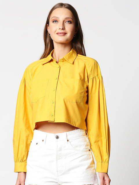 

Remanika Women Yellow Comfort Casual Shirt