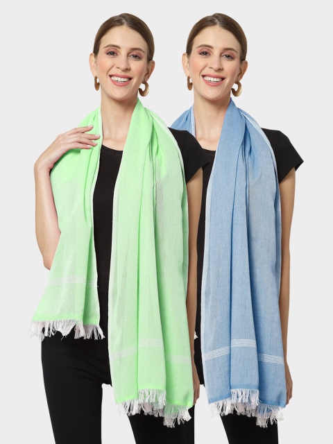 

KLOTTHE Women Multi Stoles, Green