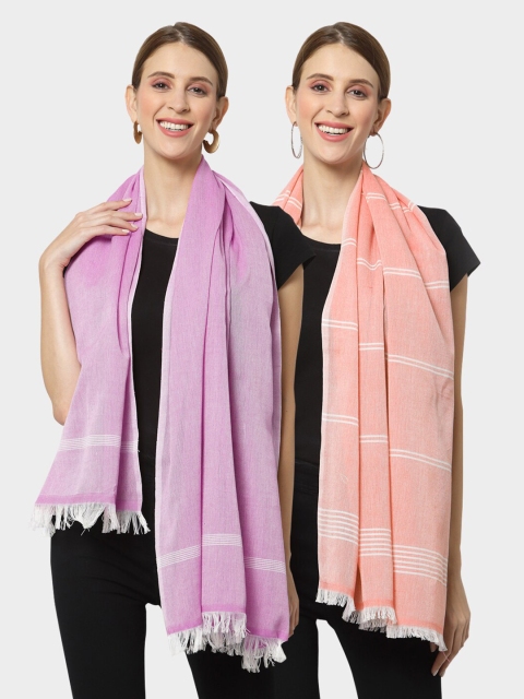 

KLOTTHE Women Multi Stoles, Pink
