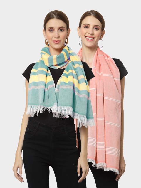 

KLOTTHE Women Multi Stoles, Green