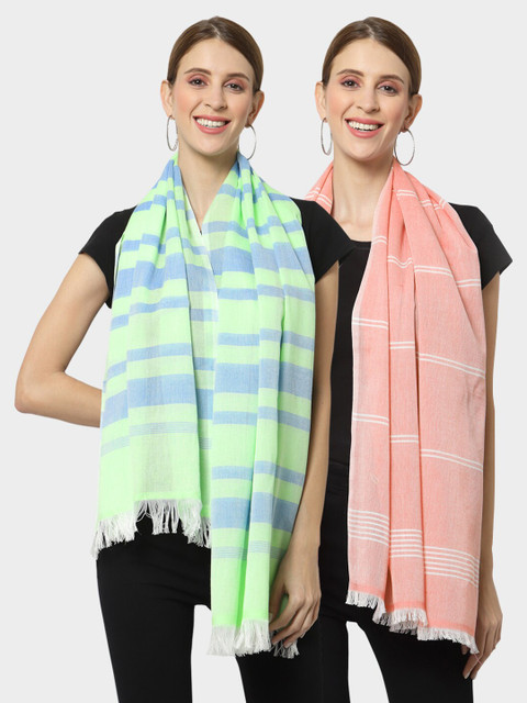 

KLOTTHE Women Multi Stoles, Green