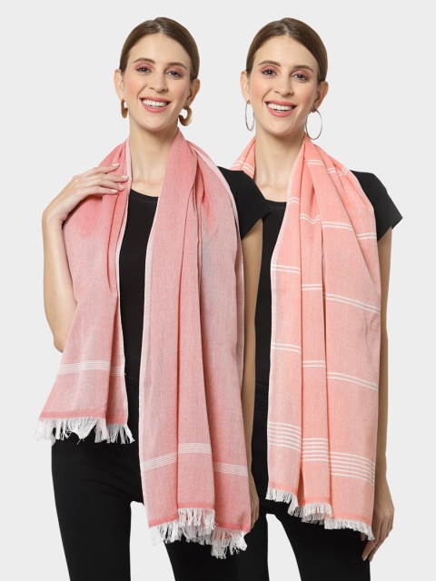 

KLOTTHE Women Multi Stoles, Pink