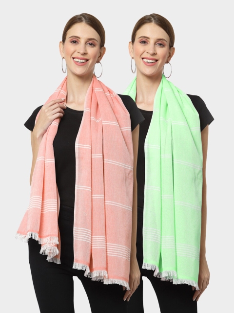 

KLOTTHE Women Multi Stoles, Green