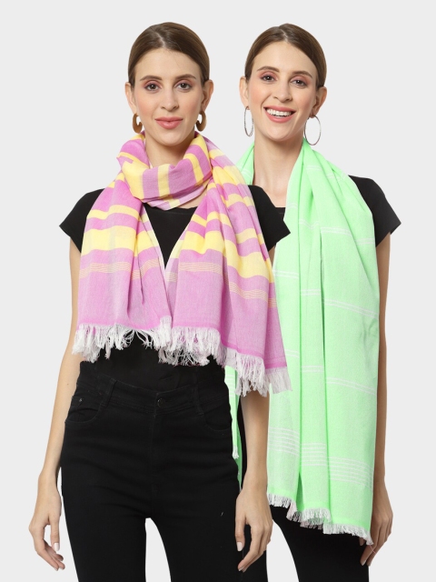 

KLOTTHE Women Multi Stoles, Green