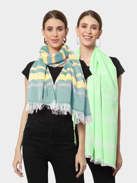 

KLOTTHE Women Multi Stoles, Green