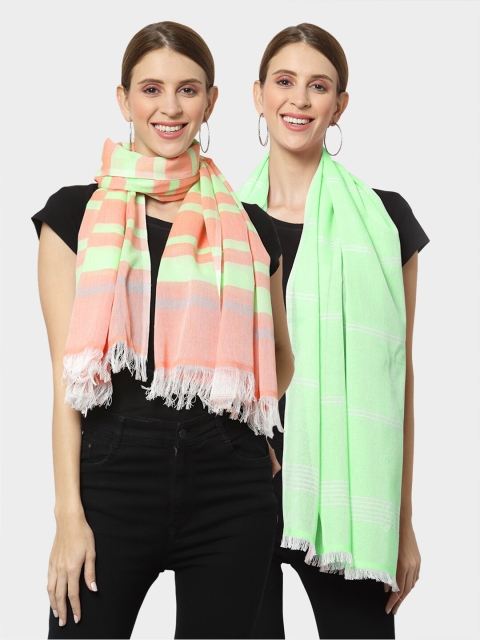 

KLOTTHE Women Multi Stoles, Green