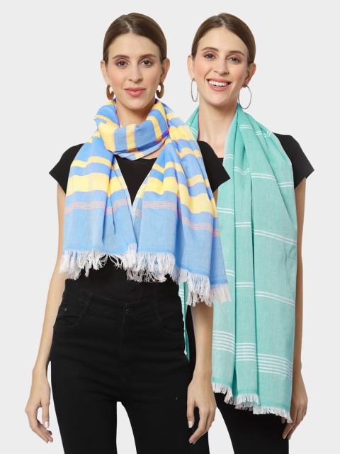 

KLOTTHE Women Multi Stoles, Green