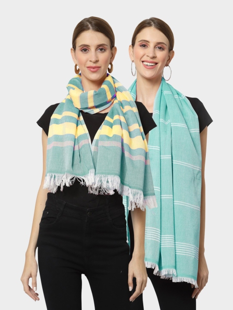 

KLOTTHE Women Multi Stoles, Green