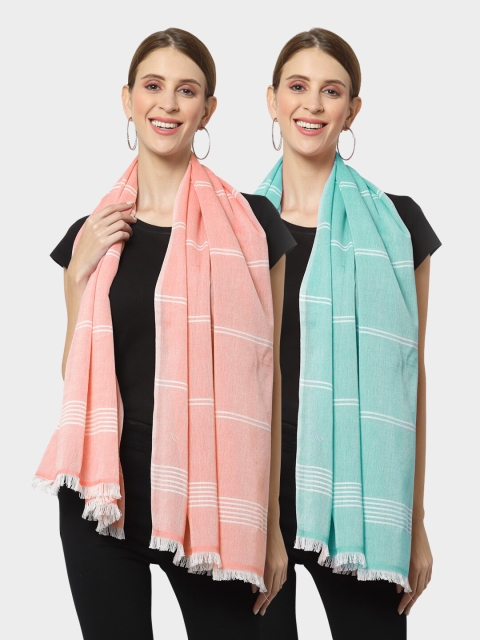 

KLOTTHE Women Multi Stoles, Green