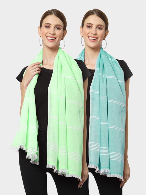 

KLOTTHE Women Multi Stoles, Green