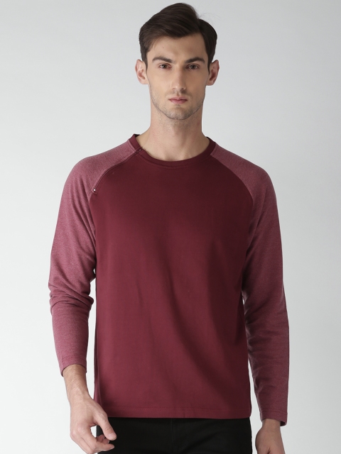 

Mast & Harbour Men Maroon Solid Sweatshirt